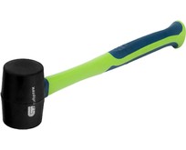 СИБРТЕХ Киянка резиновая, 450 г, черная резина, фибергласовая рукоятка 11164