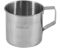 MALLONY Кружка FONTE, объем 250 мл, из нержавеющей стали с загнутыми краями, размер 7*7 см (003062)