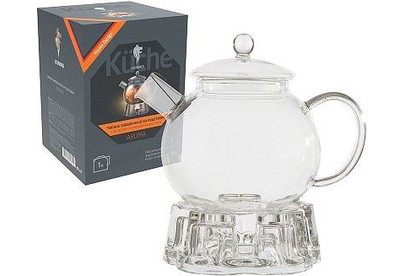 LEONORD Чайник заварочный на подставке AROMA, объем:1000 мл (боросиликатное стекло, фильтр из нерж.стали) (008245)