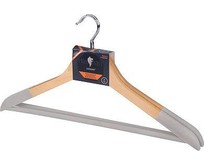 LEONORD Набор вешалок деревянных, флокированных, цвет древесный, 2 шт (107888)