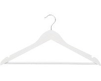 РЫЖИЙ КОТ Вешалка деревянная с перекладиной, цвет белый (311388)