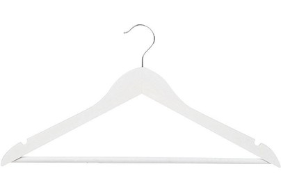 РЫЖИЙ КОТ Вешалка деревянная с перекладиной, цвет белый (311388)