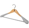 LEONORD Вешалка деревянная с широкими плечами, флокированная, светлое дерево (107884)