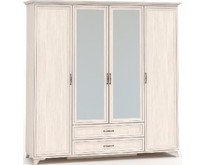 МЕБЕЛЬКОМПЛЕКС Мирелла Шкаф 4х створчатый Бодега Светлая/Патина