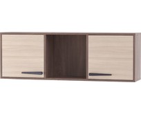 МЕБЕЛЬКОМПЛЕКС Оптима Полка навесная закрытая Шимо темный/Шимо светлый