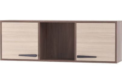 МЕБЕЛЬКОМПЛЕКС Оптима Полка навесная закрытая Шимо темный/Шимо светлый