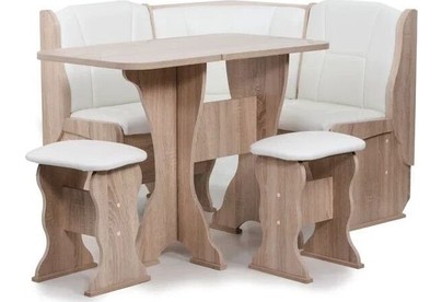 БИТЕЛ Кухонный уголок НАРЦИСС ОДНОТОН. ДУБ СОНОМА/Борнео милк