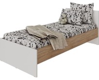 МЕБЕЛЬКОМПЛЕКС Нордик Кровать 0,9 с основанием Дуб сонома/Белая Аляска