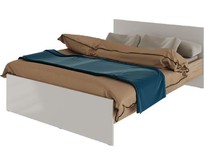 МЕБЕЛЬКОМПЛЕКС Нордик Кровать 1,4 без основания Дуб сонома/Белая Аляска