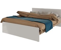 МЕБЕЛЬКОМПЛЕКС Нордик Кровать 1,6 без основания Дуб сонома/Белая Аляска