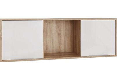 МЕБЕЛЬКОМПЛЕКС Нордик Полка навесная закрытая Дуб сонома/Белая Аляска