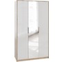 МЕБЕЛЬКОМПЛЕКС Нордик Шкаф 3х створчатый с зеркалом Дуб сонома/Белая Аляска