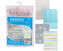 MULTIDOM Занавеска д/ванной комнаты винил 180x180 см BD3452