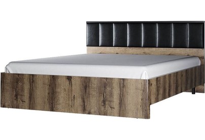 АНРЭКС JAGGER Кровать 160М,цвет Дуб монастырский /Черный (2 уп)