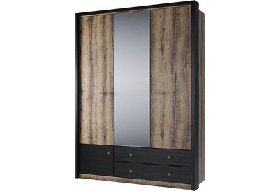 АНРЭКС JAGGER Шкаф 3DG2S Z,цвет Дуб монастырский /Черный (5 уп)