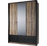 АНРЭКС JAGGER Шкаф 3DG2S Z,цвет Дуб монастырский /Черный (5 уп)