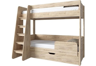 АНРЭКС OSKAR Кровать двухъярусная, цвет дуб Санремо (5 уп)