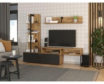 НКМЕБЕЛЬ JUNO гостиная Дуб Артизан/Черный 71296595 (2 кор.)