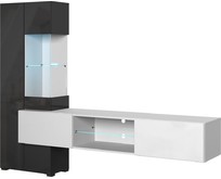 НКМЕБЕЛЬ POINT ТИП70 гостиная Белый/Чёрный глянец 71774993 (2 кор.)