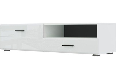 НКМЕБЕЛЬ GLOSS тумба для ТВ140 Белый/Белый глянец 71373138 (1 кор.)