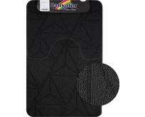 САНАКС 00852 Коврик в ванную CROSSLOOP, двойной, ЧЕРНЫЙ, однотонный, 500х800,500х400 мм,100% полиэстер
