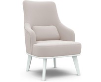 ЭЛЕГИЯ Комфорт5 Кресло отдыха Высокая спинка CATANIA IVORY Снег (Лак) Категория 3 (1 кор.)