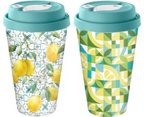 HOMVER Sicily Lemon с крышкой 550мл с декором с клапаном (зеленый) 223112418/05