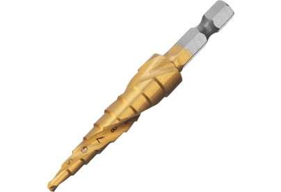 MATRIX Сверло ступенчатое 456789101112 мм, HSS, спиральный профиль, шестигранный хвостовик 72353