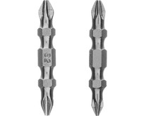 GROSS Набор бит двухстор., PH2PH2х45мм, PZ2PZ1х45мм, сталь S2, 2 шт.//