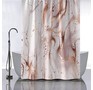 САНАКС 01110 Штора с рисунком БЕЖЕВЫЙ МРАМОР с ЗОЛОТОМ в ванную комнату без колецполиэстэр 180х180см