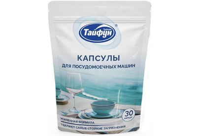 ТАЙФУН 181756 Капсулы для посудомоечных машин, 30 шт