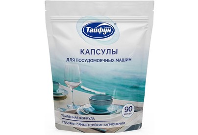 ТАЙФУН Капсулы для посудомоечных машин, 90 шт
