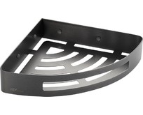 GFMARK 78360 Полочка 22 см одинарная угловая овальная, литая, ГРАФИТ, из нержавеющей стали марки SUS 304