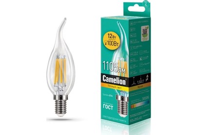 CAMELION (13710) LED12CW35FL/830/E14