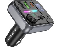 BOROFONE (6941991115257) BC50 FMтрансмиттер+АЗУ 2USB+1TypeC PD20W+QC3.0 , Black