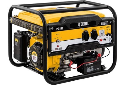 DENZEL PS33E Генератор бензиновый, 3.3 кВт, 230В, 15 л, электростартер 94537
