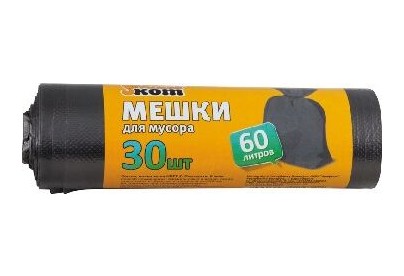 РЫЖИЙ КОТ мешки для мусора 60л 30шт/рул (003929)