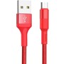 HOCO (6957531080220) X26 USB (m)microUSB (m) 1.0м  красный/черный