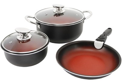 POMIDORO POMI D'ORO P640556 Comodo set Набор посуды для приготовления со съемной ручкой