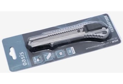 OASIS с сегментированным лезвием 18х100х0,5 мм, алюминиевый корпус 1030601005 цвет серебристобелый