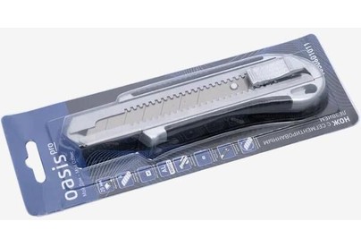 OASIS Pro с сегментированным лезвием 25х125х0,7 мм, обрезиненный алюминиевый корпус 1030601011 цвет серый