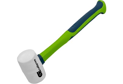 СИБРТЕХ Киянка резиновая, 225 г, белая резина, фибергласовая рукоятка 11166