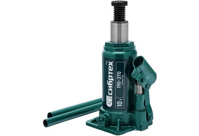 СИБРТЕХ Домкрат гидравлический бутылочный, 10 т, 190370 мм 50806