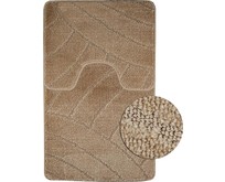 САНАКС 00287 CLASSIC UNI ПОЛОСКИ Коврик в ванную двойной КОРИЧНЕВЫЙ 55х90+ 45х55 см 100% полиэстер
