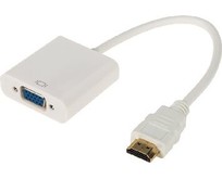 REXANT (176934) Переходник штекер HDMI  гнездо VGA провод + 3.5мм с питанием белый
