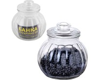 MALLONY Стеклянная банка для сыпучих продуктов с крышкой BOLLA, объем: 1.3 л (003608)
