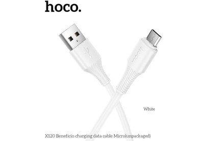 HOCO (6942007658898) X120m для micro USB , 1 м, White