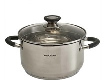 WEBBER BE374/2 Кастрюля из нерж стали со стеклянной крышкой (d=22; 4,7 л) (4)