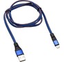 REXANT (181163) Кабель REXANT USBmicroUSB 1 м, плоский провод, синяя джинсовая оплетка