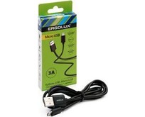 ERGOLUX (15093) ELXCDC01C02 USBMicro USB 3А 1,2м Черный